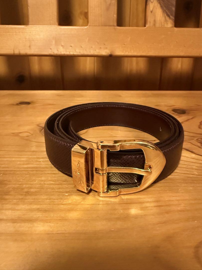 Louis Vuitton ブラウン ベルト ゴールドバックル
