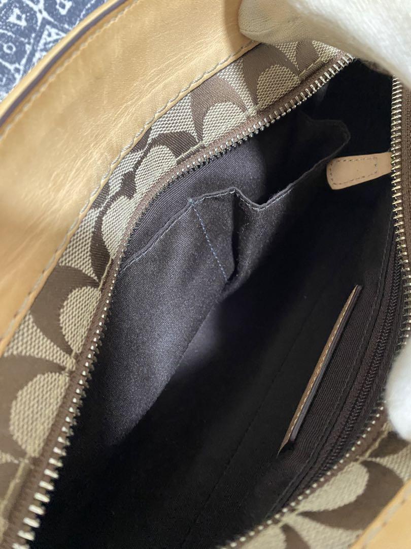 【美品】COACH コーチ シグネチャー ハンドバッグ トートバッグ ブラウン