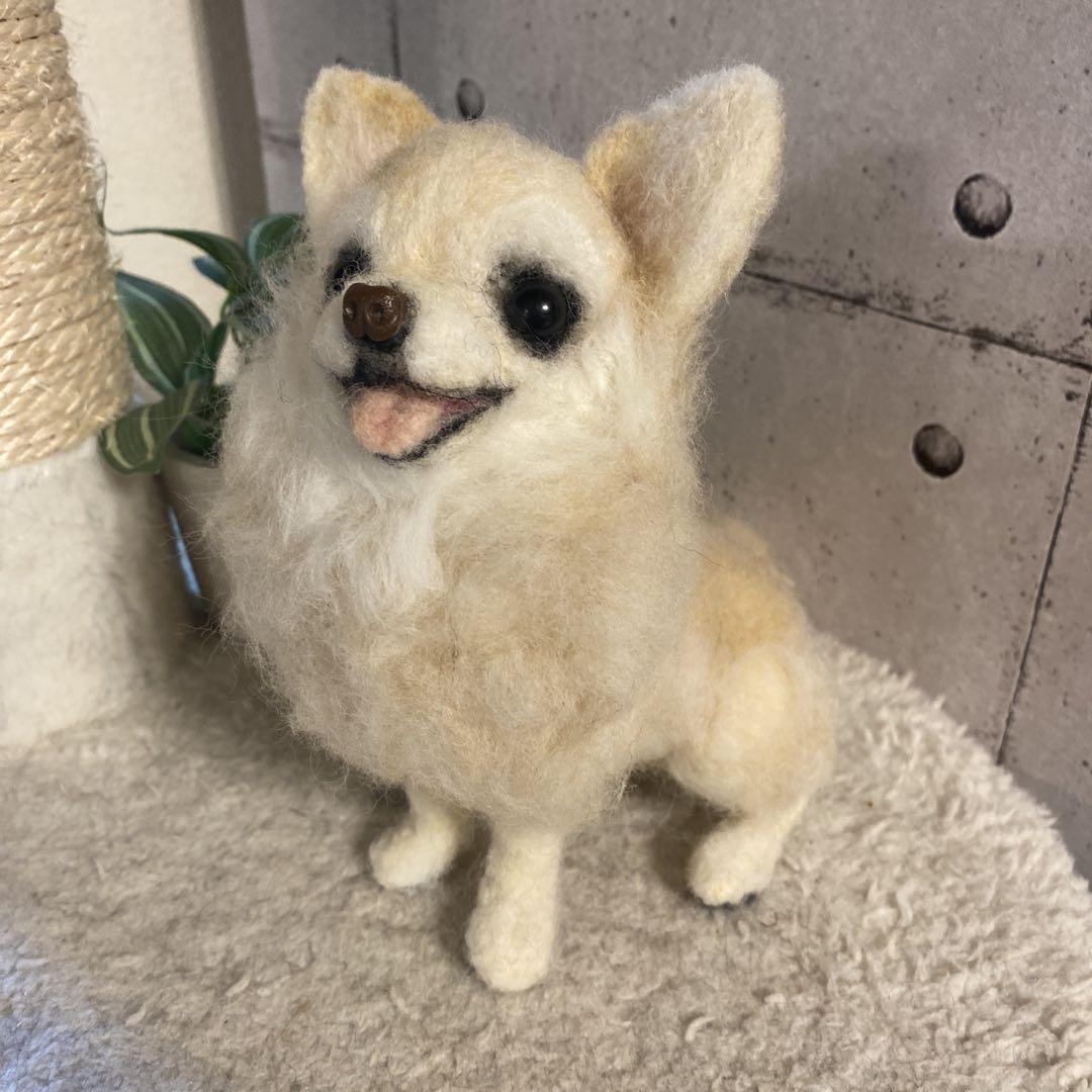 羊毛フェルト　たチワワ　犬