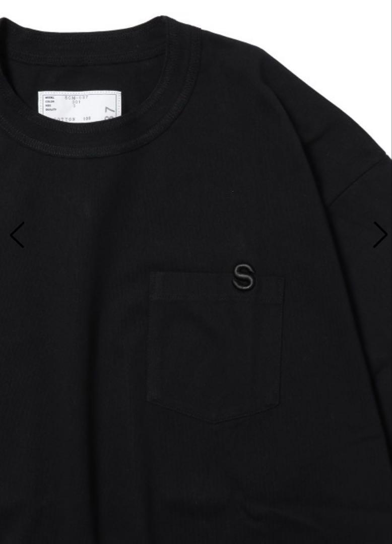 sacai サカイ メンズ S ロゴ パッチ Tシャツ 24SS size4