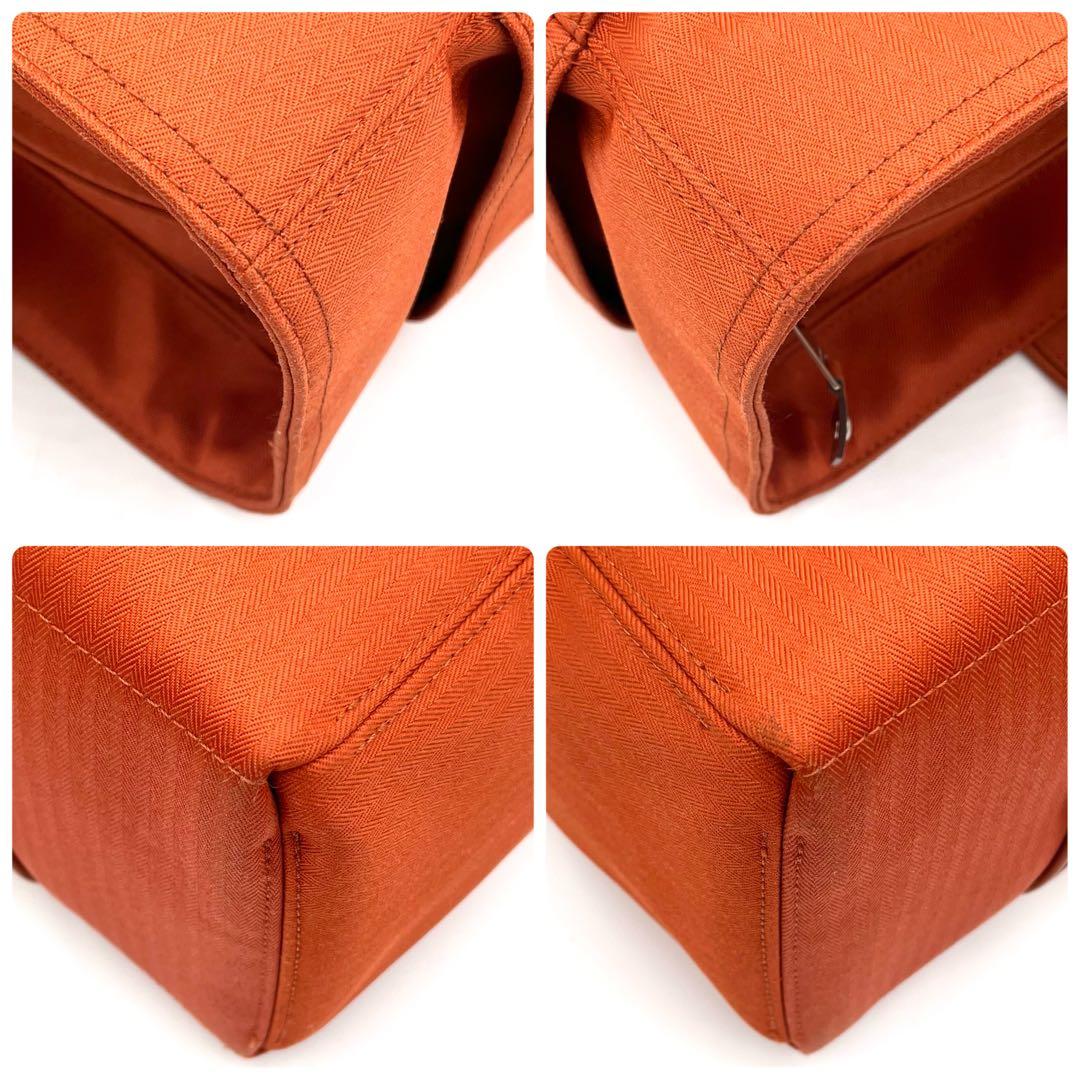 美品 正規品 HERMES エルメス アカプルコ トワルシェブロン オレンジ