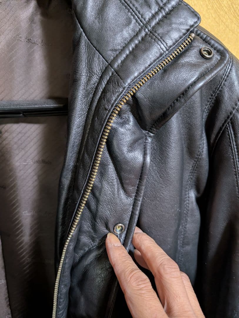 ラムレザー ダウンコート LL相当|軽量 本革 ブラック 防寒 ラムレザー ダウンコート LL相当|軽量 本革 ブラック 防寒