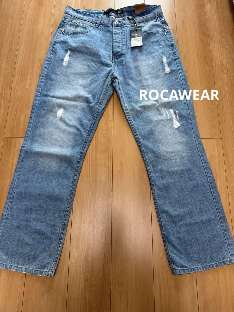 (即発送)新品タグ付き　ROCAWEAR ロカウェア　ダメージデニムパンツ