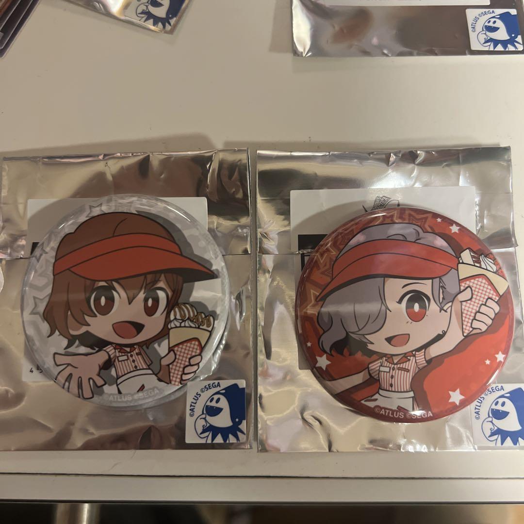 ペルソナ5　明智吾郎　タクティカ　缶バッジ　マリオンクレープ ペルソナ5明智吾郎タクティカ缶バッジマリオンクレープ