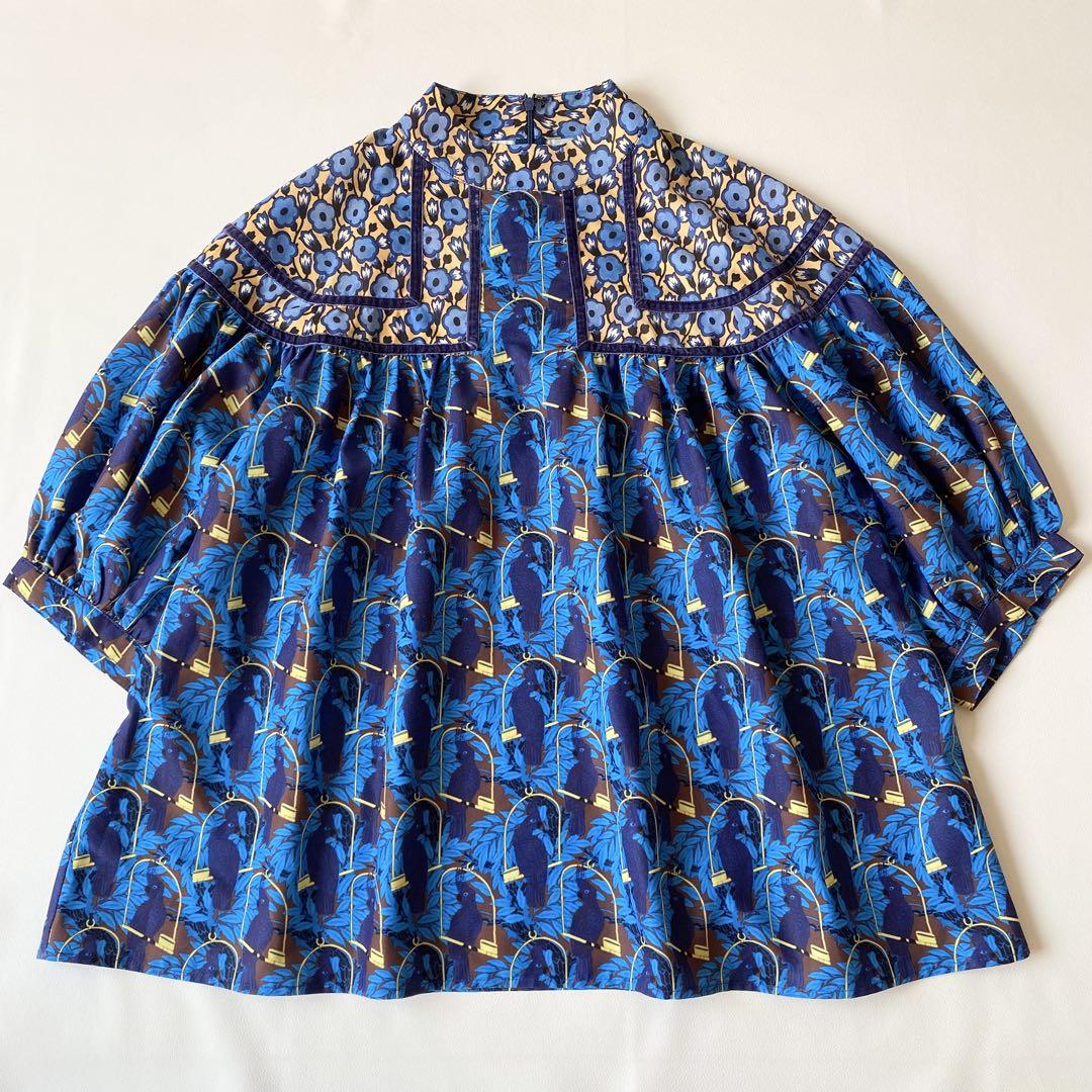 【美品】イアパピヨネ SUM1 STYLE ブラウス NEW柄切り替えトップス