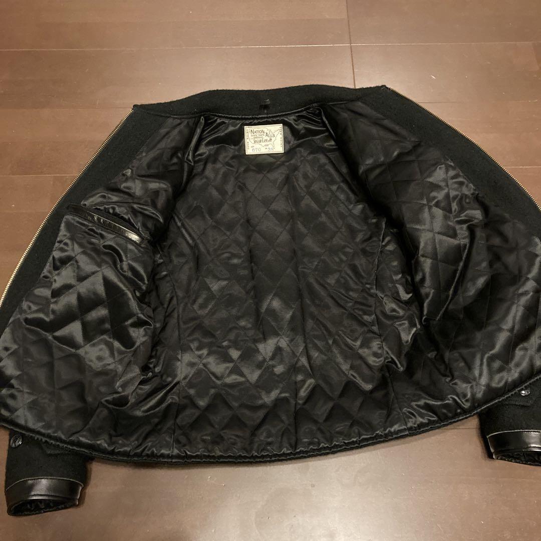 美品 シュガーケーン ウール スポーツジャケット サイズ38(M) 牛革使用