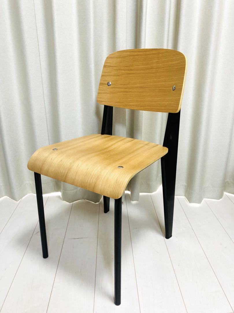 ① Jean Prouve STANDARD CHAIR 黒　リプロダクト