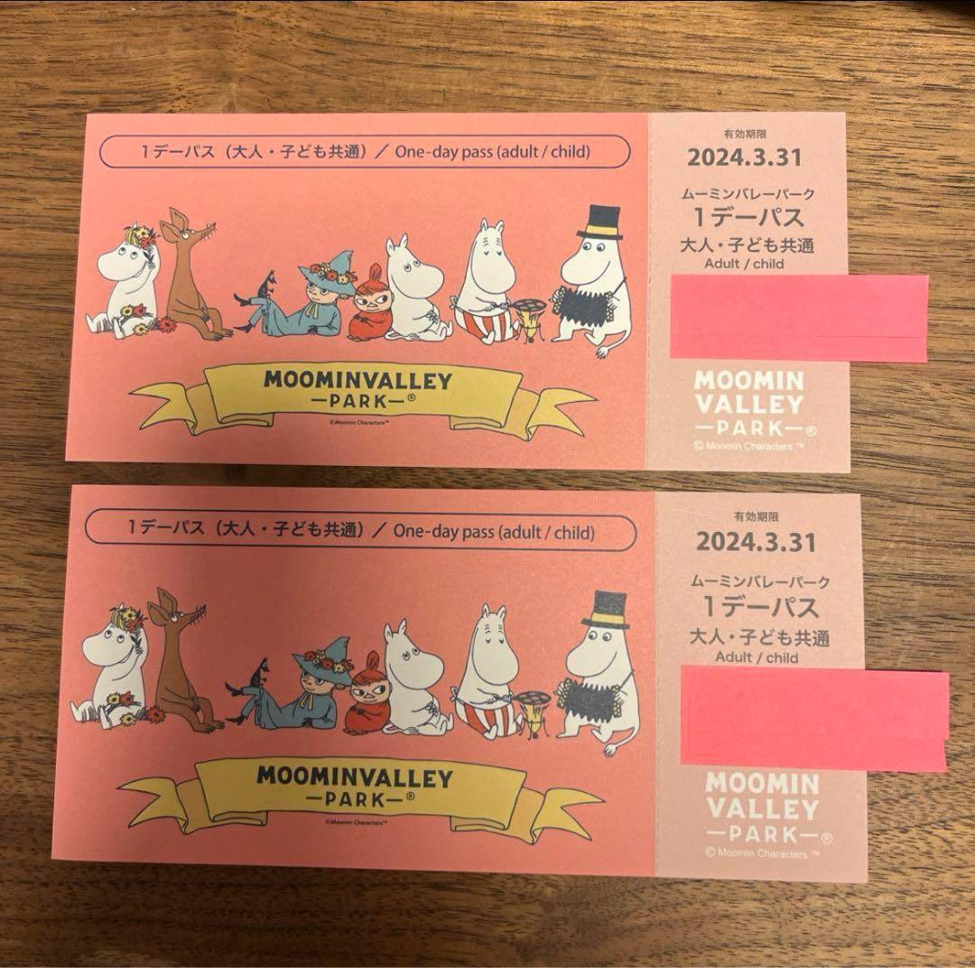 ムーミンバレーパーク 1デーパス　3枚