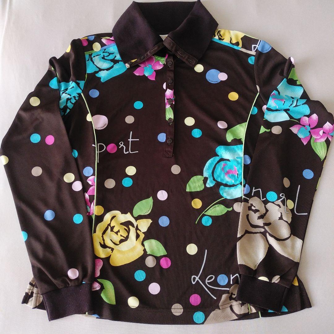 LEONARD 【美品】レオナールスポーツ 長袖ポロシャツ