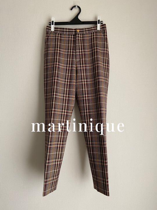 マルティニーク ウールチェックパンツ
