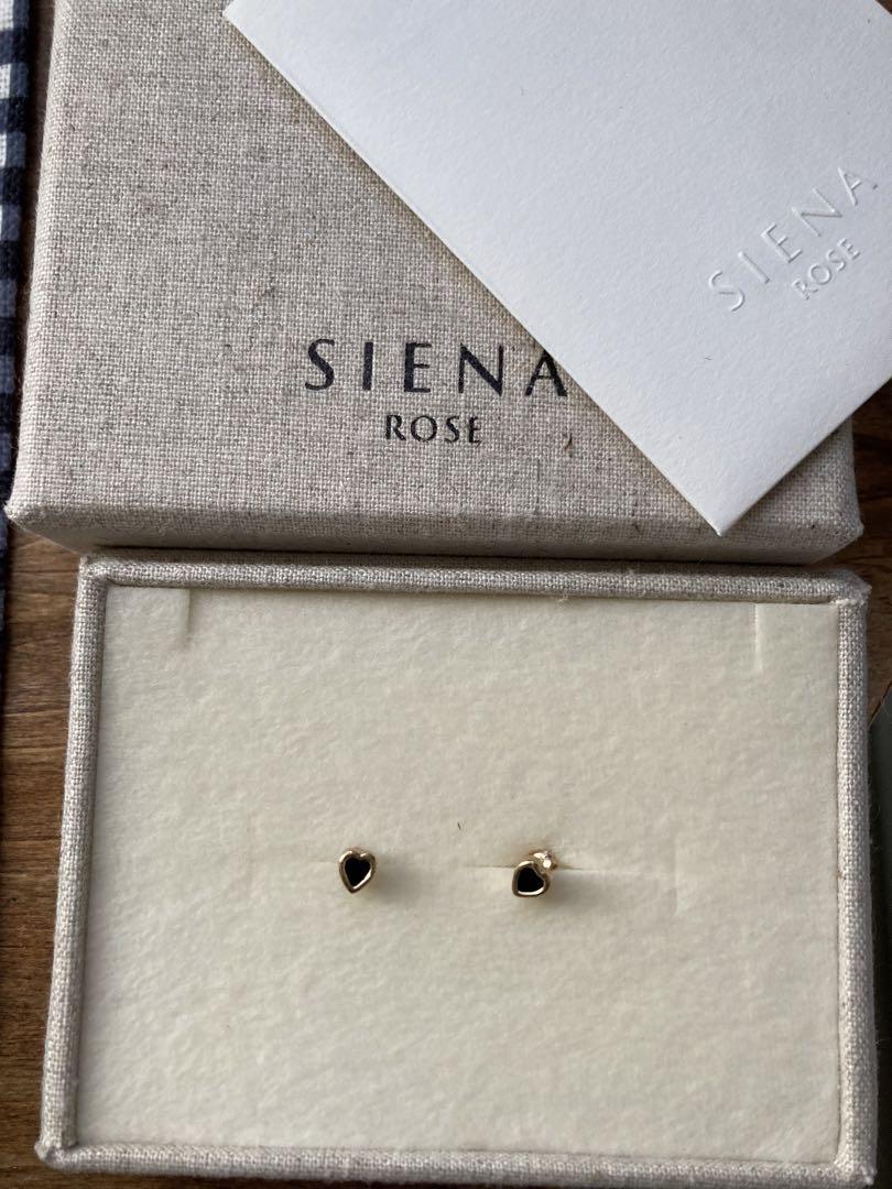 新品同様　シエナロゼ　siena rose ハートピアス オニキス 27500