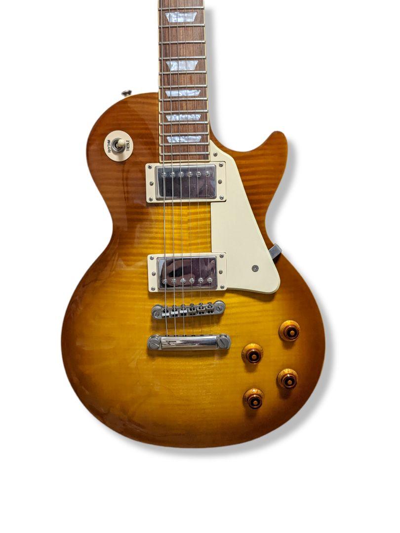 トラ柄 epiphone レスポールスタンダードプロ ハニーバースト