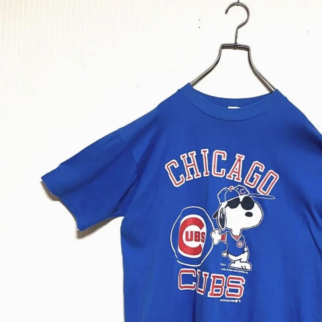 Champion - 80s USA製 チャンピオン MLB カブス プリント T