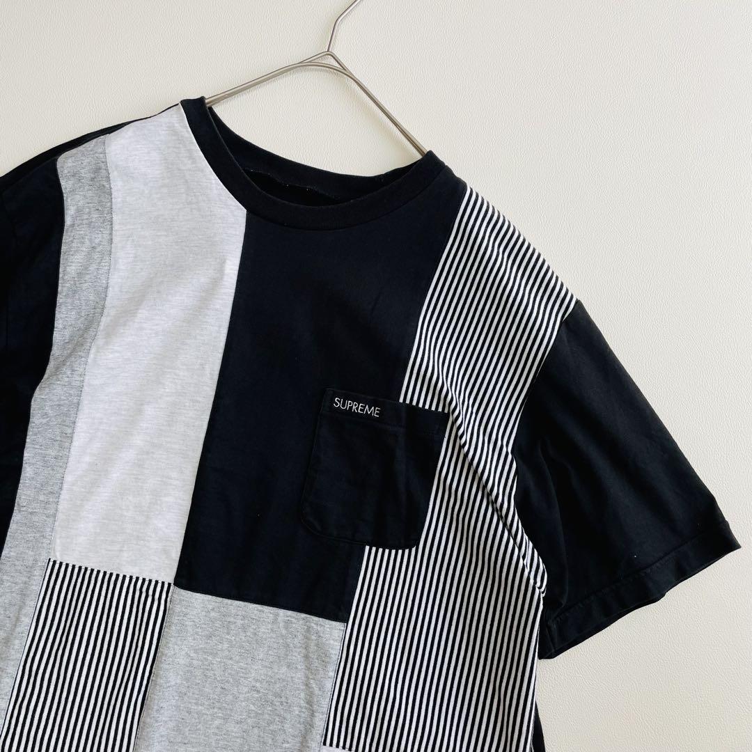 6009【美品】　シュプリーム　パッチワークポケットTシャツ　半袖　胸ポケット