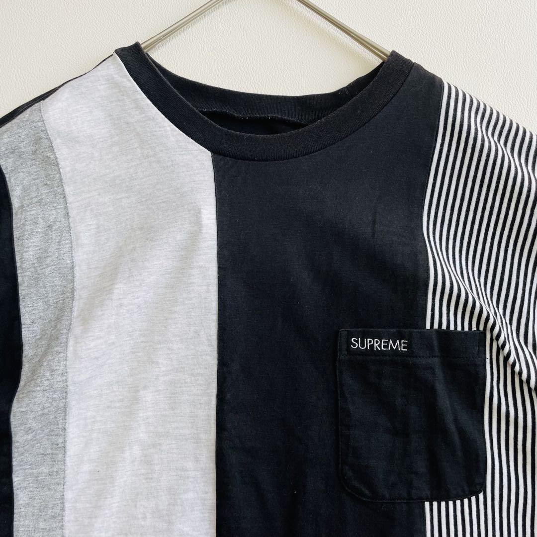 6009【美品】　シュプリーム　パッチワークポケットTシャツ　半袖　胸ポケット
