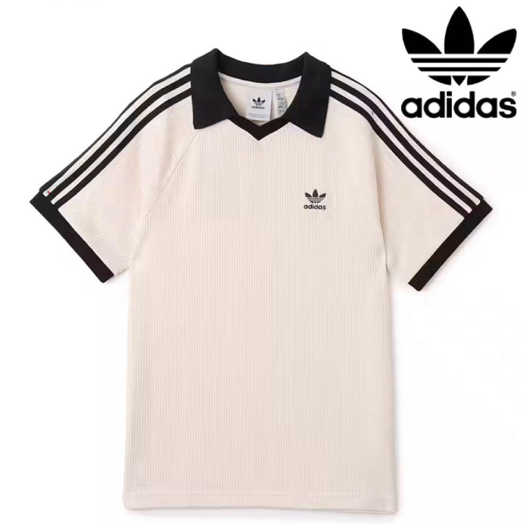 adidas WAFFLE SHORT SLEEVE POLO ワンダーホワイト