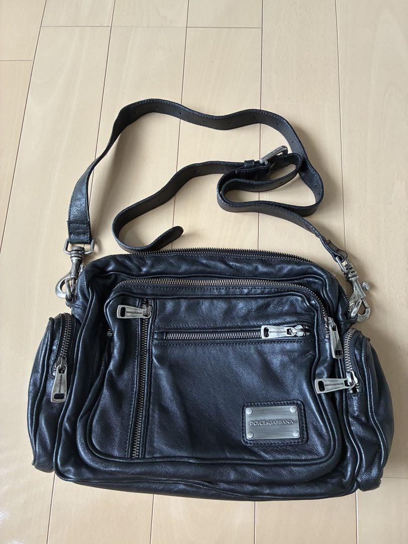 DOLCE&GABBANA ブラックレザーショルダーバッグ Dolce & Gabbana ブラックショルダーバッグ - メルカリ
