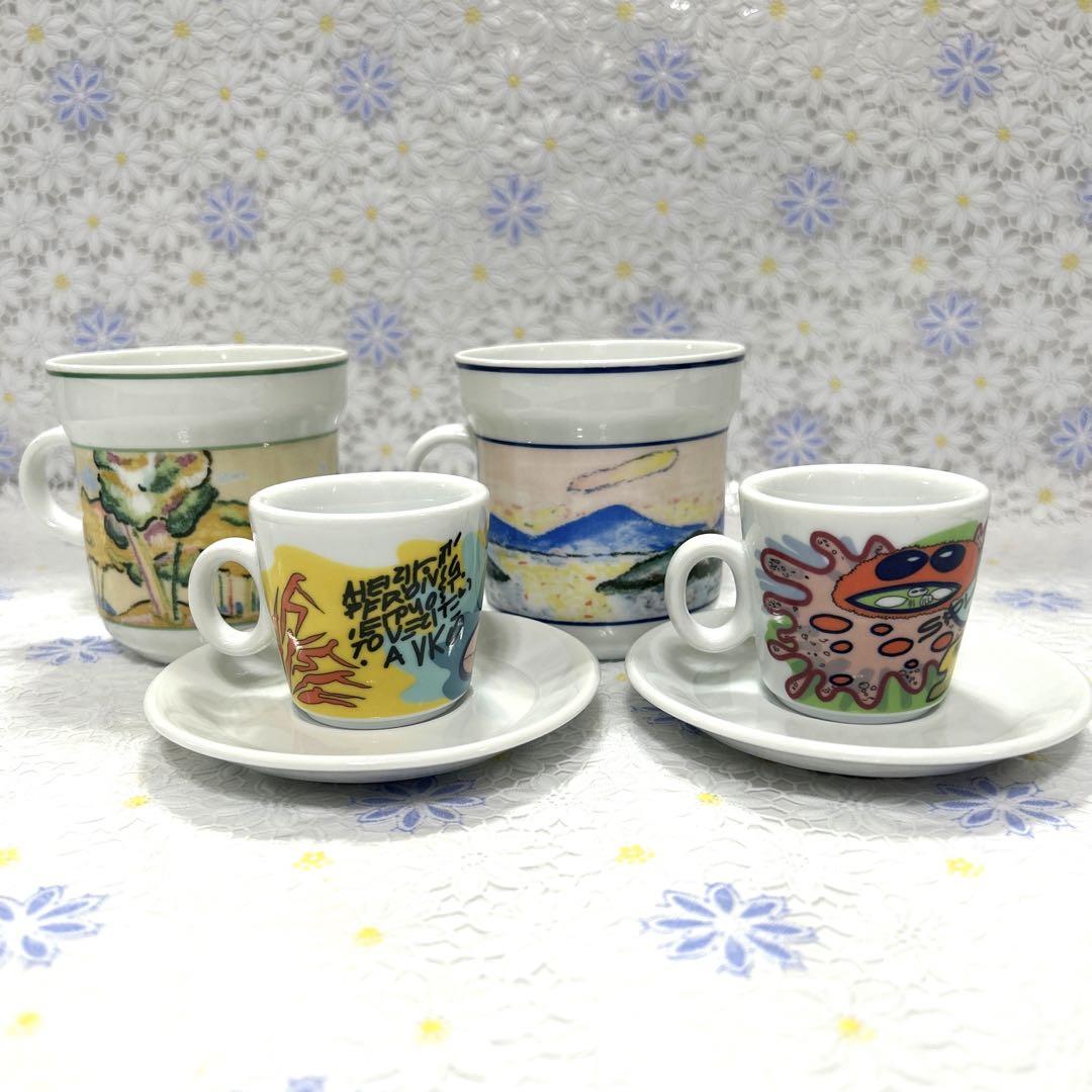 S）リチャードジノリ 6点セット／風景画マグカップ×2+デミタス