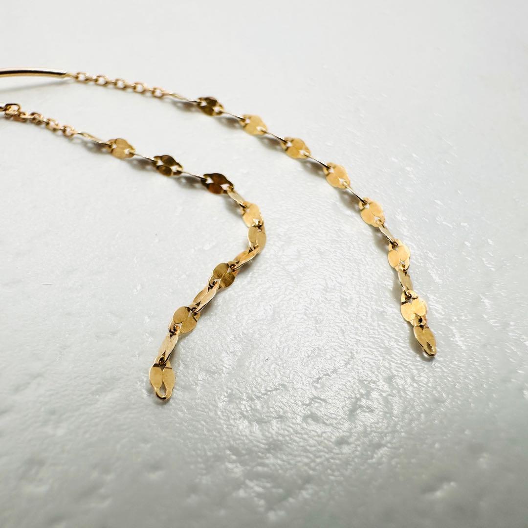 agete アガット プレートリンク アメリカン ドロップピアス K10 agete アガット プレートリンク アメリカン ドロップピアス K10