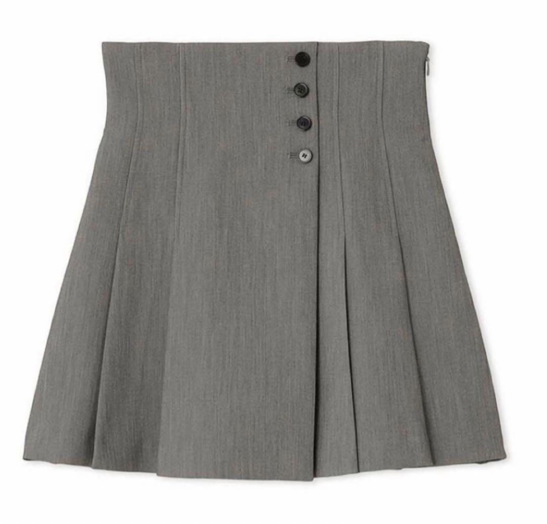 【新品タグ付き】snidel サイドプリーツスカショーパン GRY 0