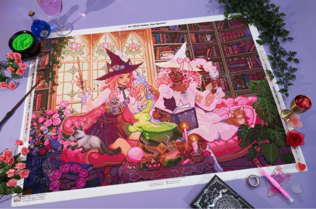 ダイヤモンドアートクラブ Rose Library キット - その他超 安い