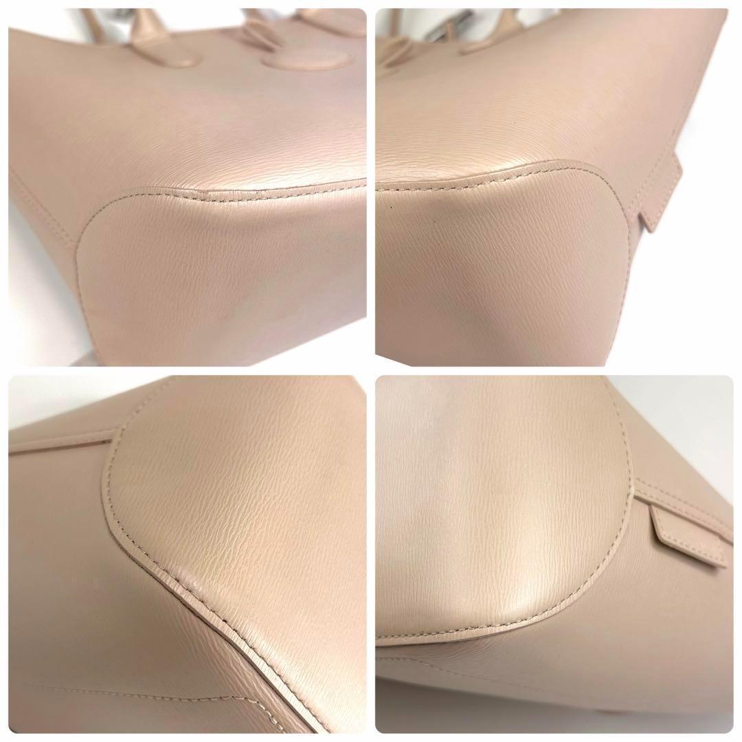 【美品】ロンシャン　ロゾ　2way トートバッグ　アイボリーホワイト　レザー