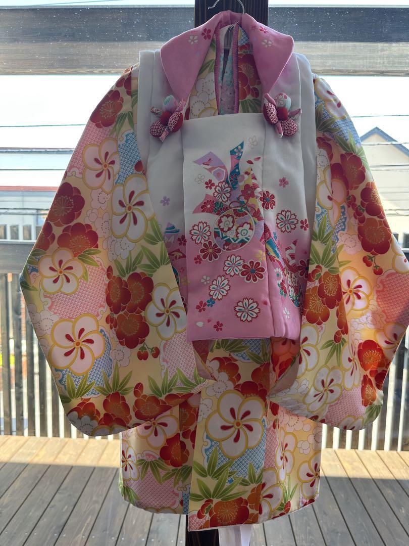 七五三 着物 3歳 女の子 被布着物7点セット おまけ付き
