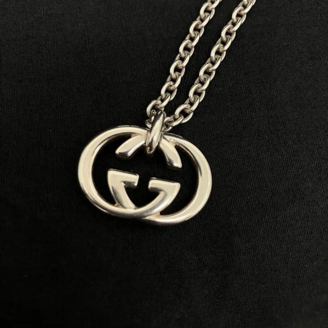 現行品　GUCCI インターロッキング　ペンダント　ネックレス　Ag925 グッチ gucci インター ロッキング Gネックレス Ag925 箱付