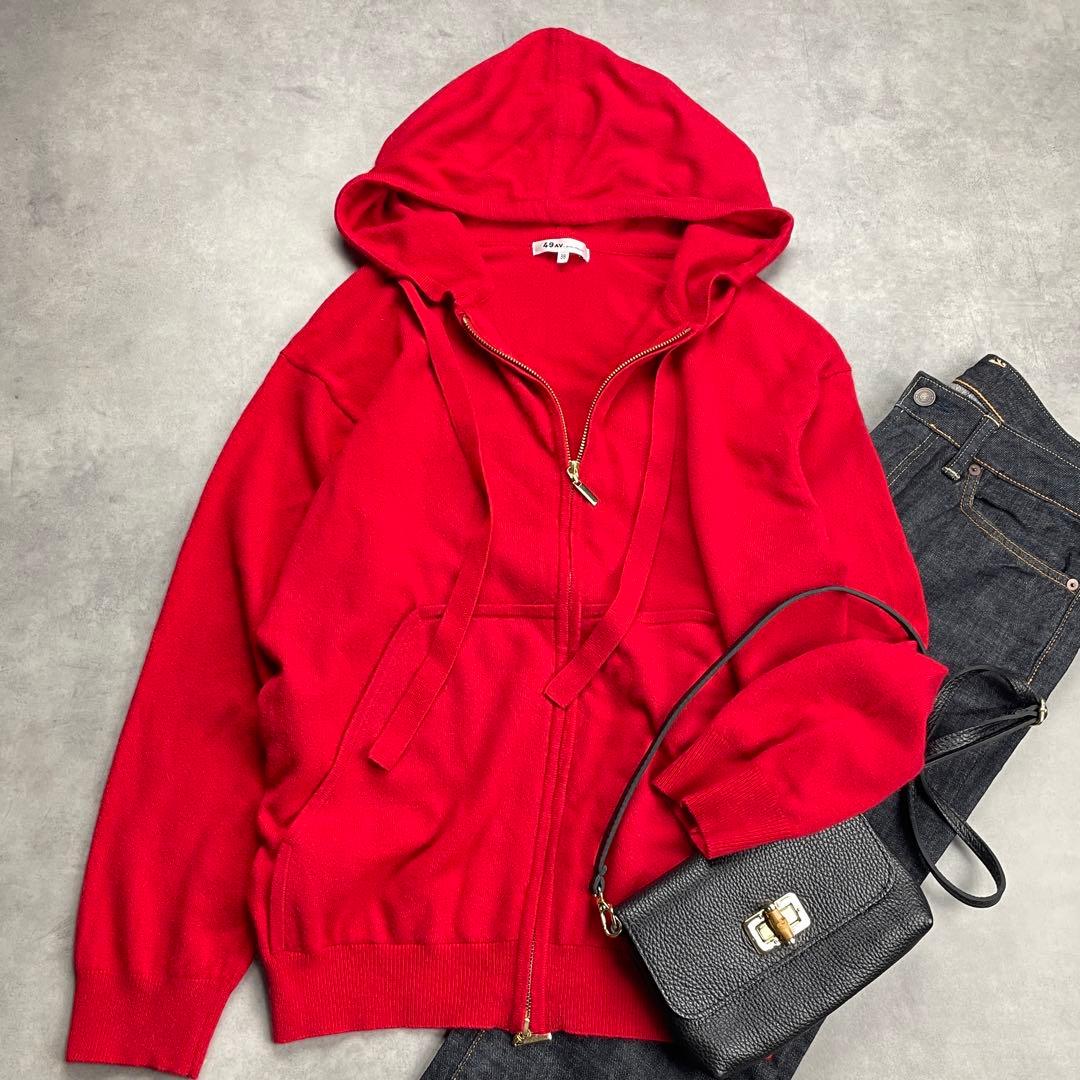 極美品 49AV JUNKO SHIMADA ニットジップパーカー カシミア混 8,624円
