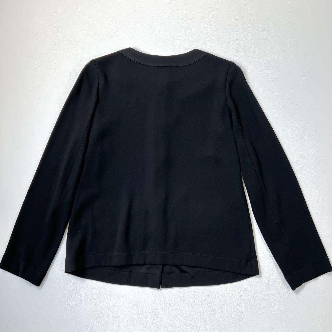 美品　agnes b アニエスベー　ノーカラージャケット　カーディガン　薄手