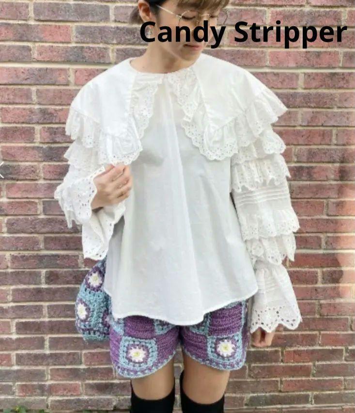 キャンディストリッパー　IN A DREAM LACY BLOUSE ホワイト
