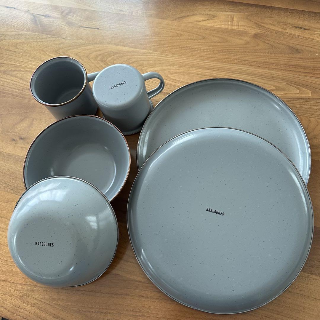 BarebonesLivingベアボーンズリビング　エナメル食器　6点セット