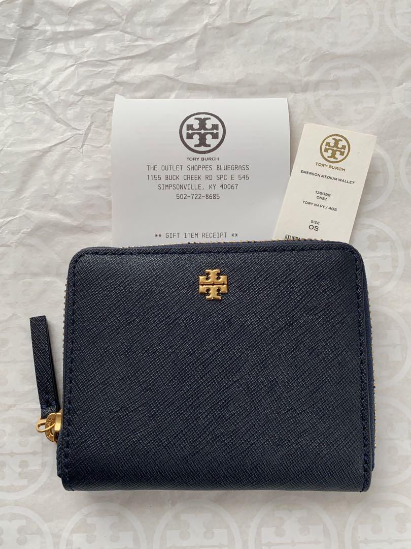 【セール】 ◼️新品未使用◼️紺◼️トリーバーチ折財布◼️EMERSON MEDIUM 小物