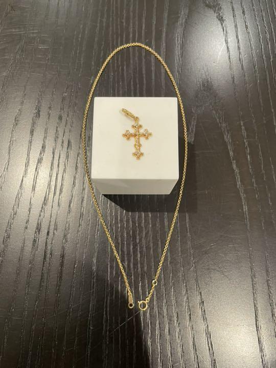 爆買い定番 美品 ダイヤクロスネックレス HYksi-m13509862175 AHKAH 限定品お得