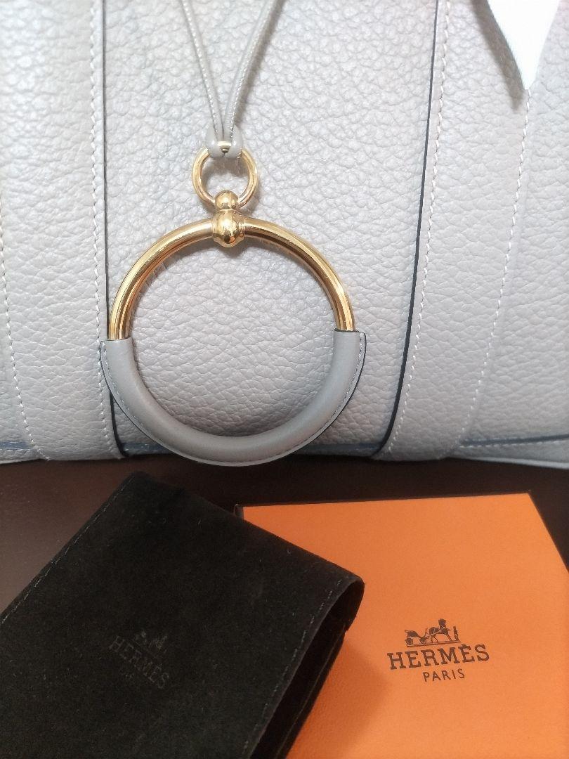 HERMES エルメス ループブラン グリアスファルト ペンダント
