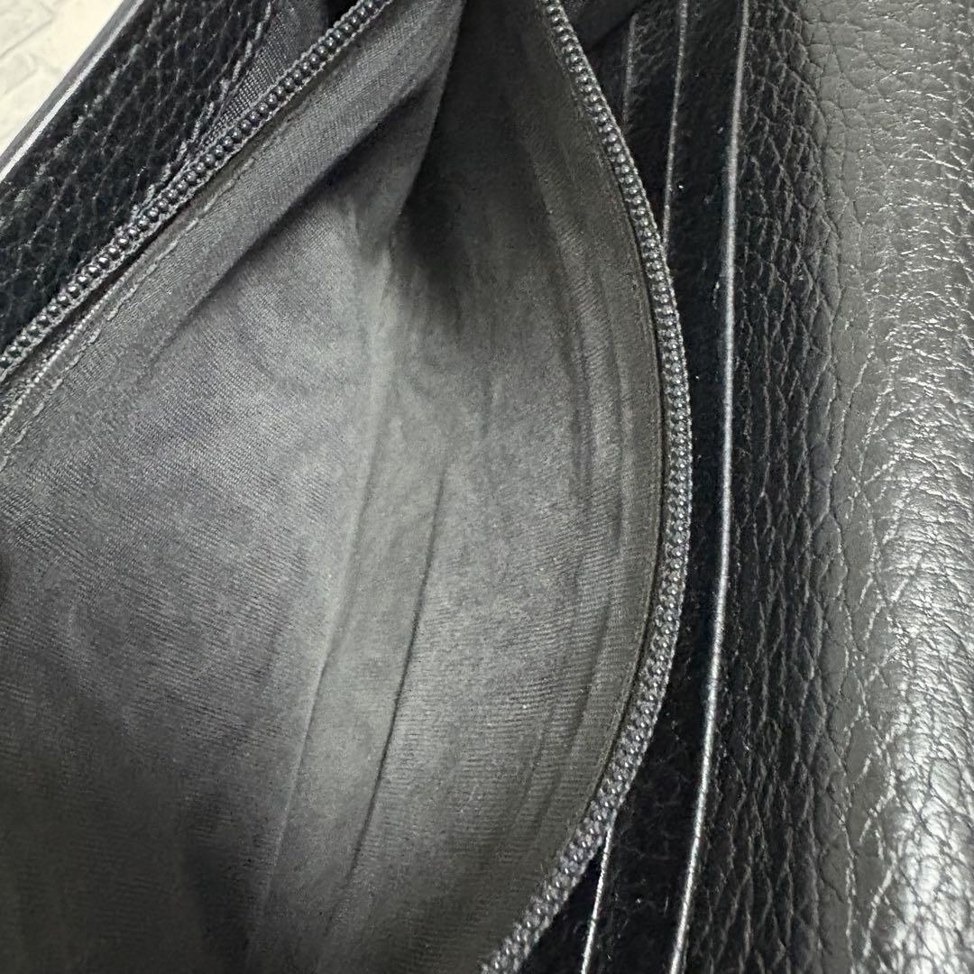 GUCCI グッチ インターロッキング 長財布 黒 箱