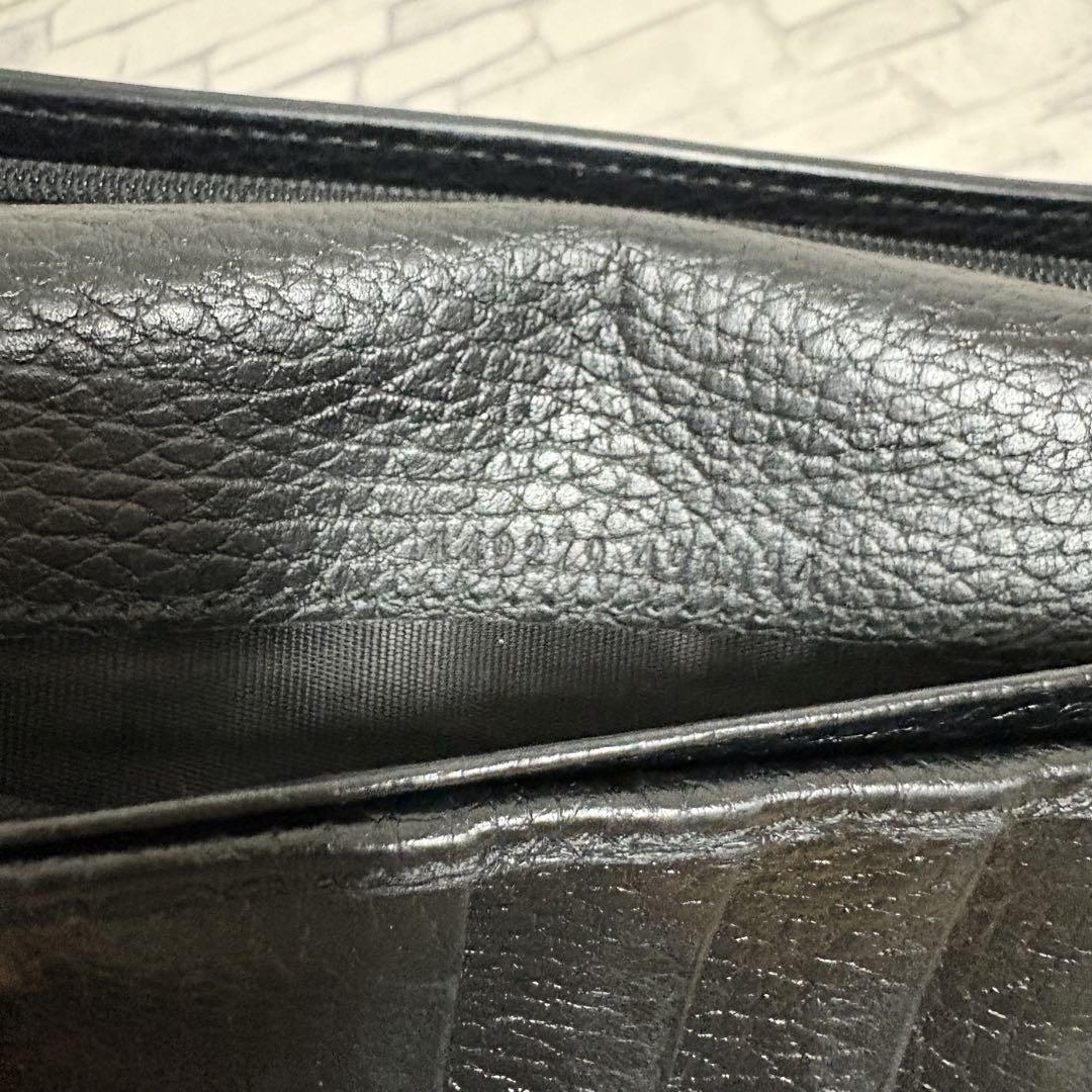 GUCCI グッチ インターロッキング 長財布 黒 箱