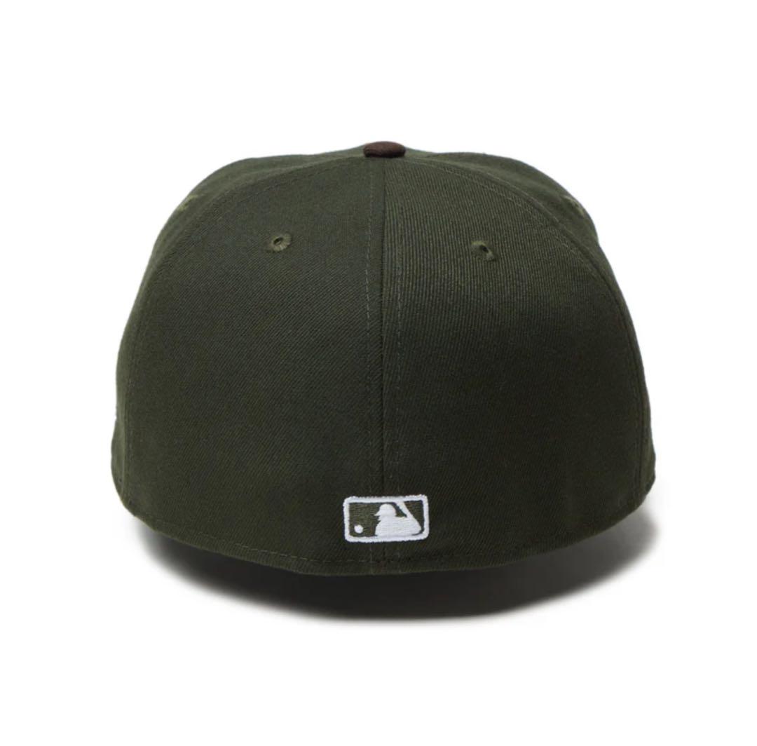 『新品未使用品』New Era A's オリーブグリーンキャップ　7 3/8