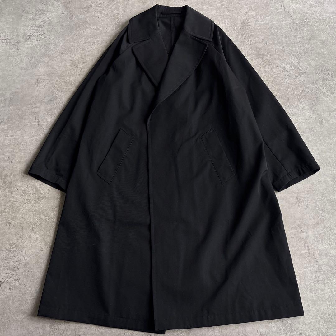 極美品■MB【S】ハイエンド 尾州ウール タイロッケンコート ブラック 黒 極美品■MB【S】ハイエンド 尾州ウール タイロッケンコート ブラック 黒