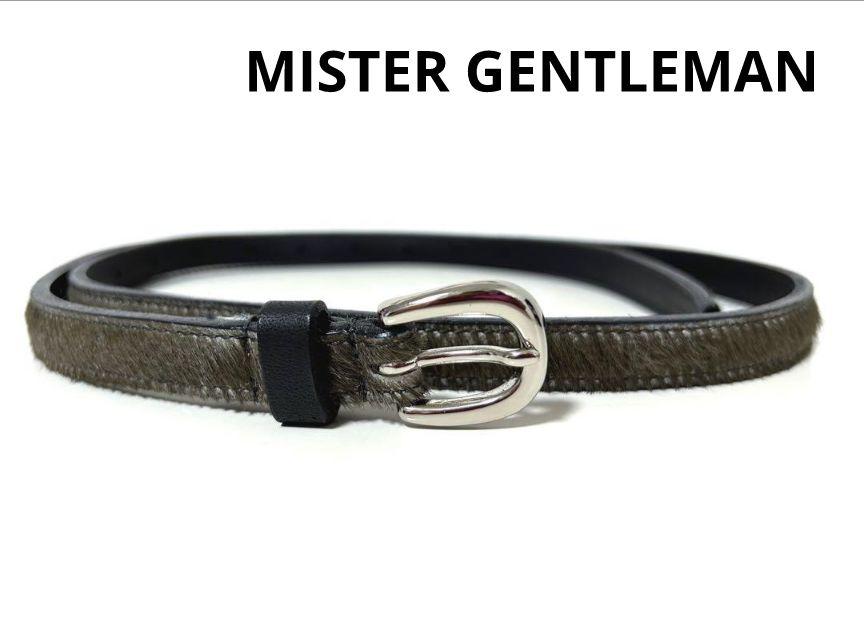 MISTER GENTLEMAN ハラコ ベルト 細ベルト メンズ