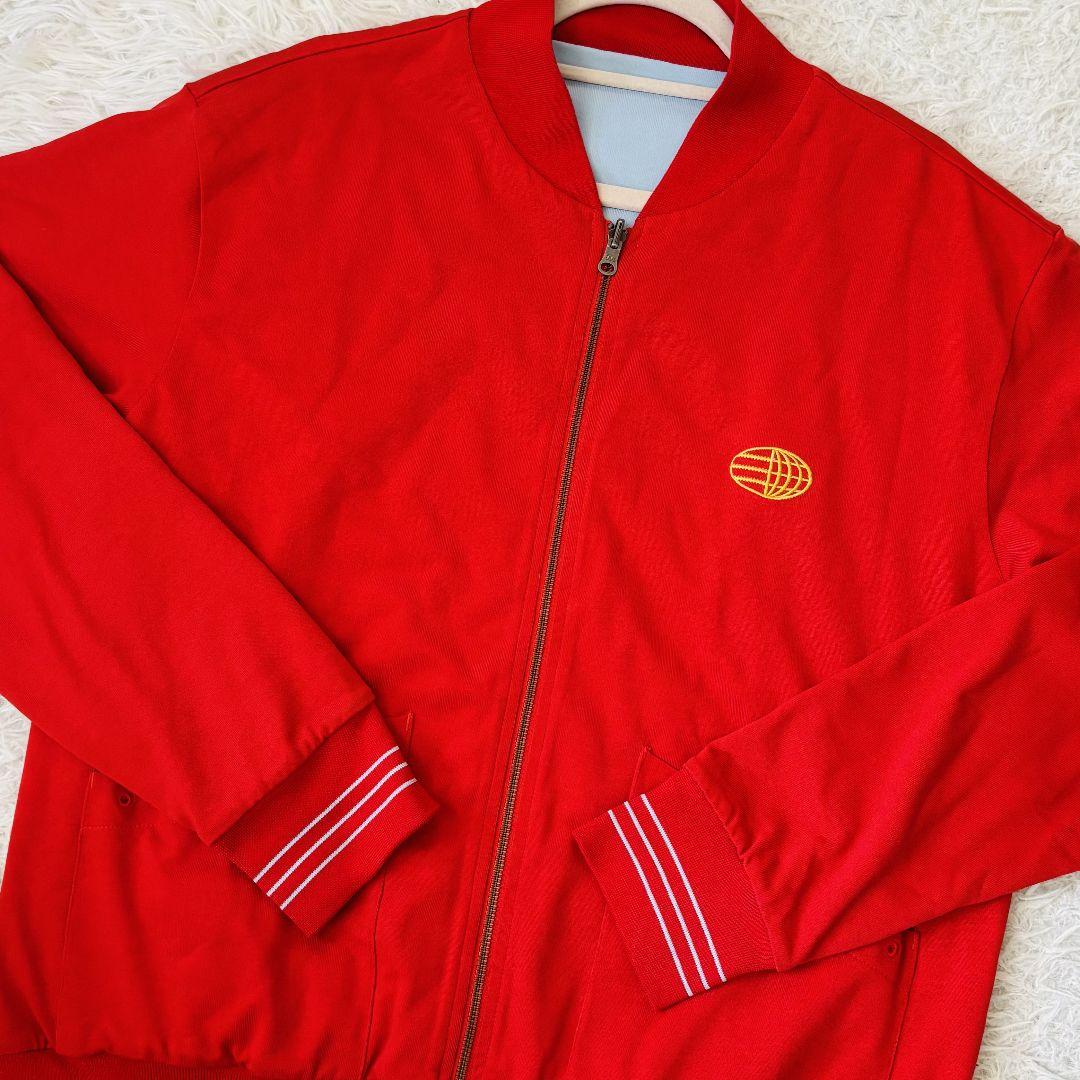 極美品✨️アディダス　ブルゾン4XO　リバーシブルワールドマーク90s復刻