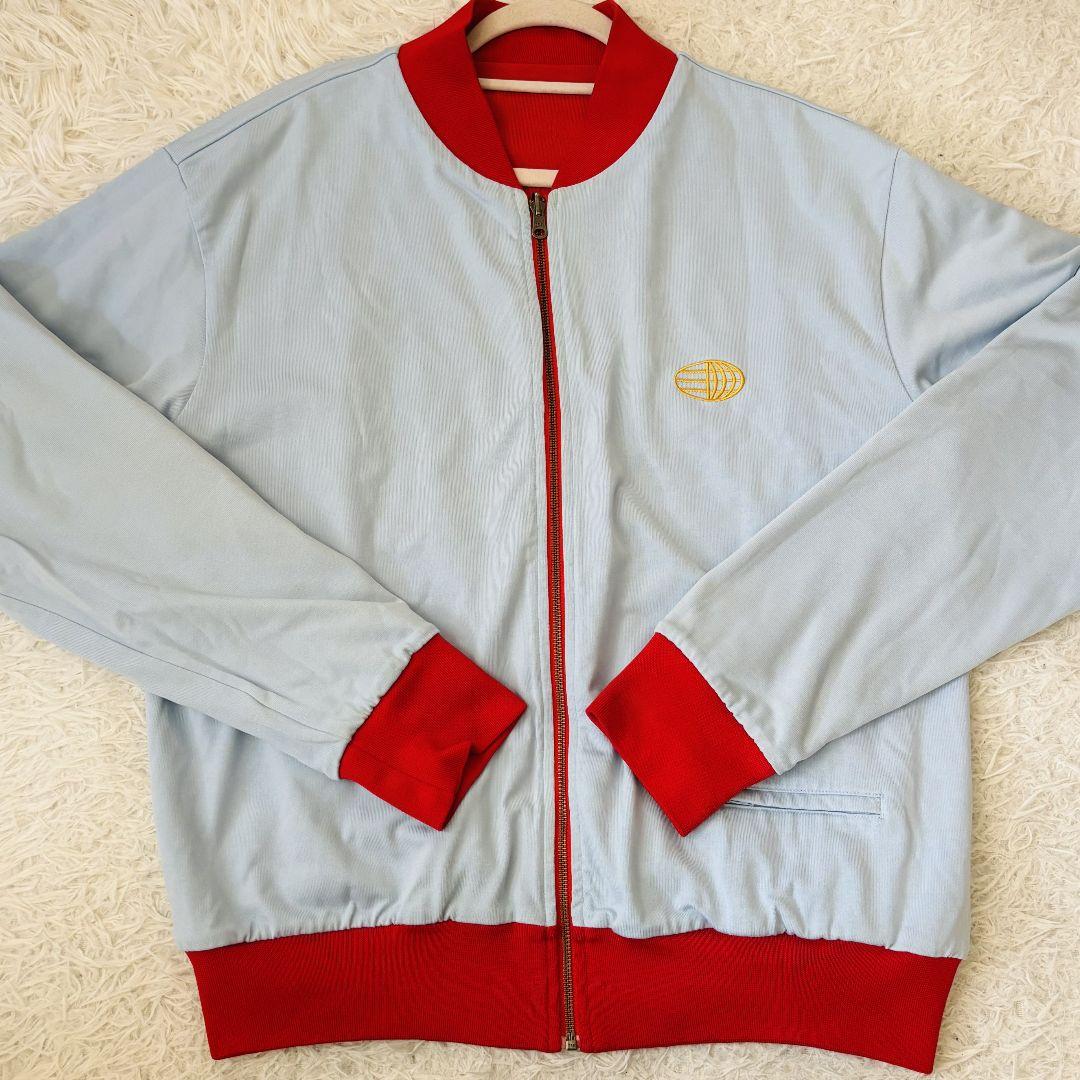 極美品✨️アディダス　ブルゾン4XO　リバーシブルワールドマーク90s復刻