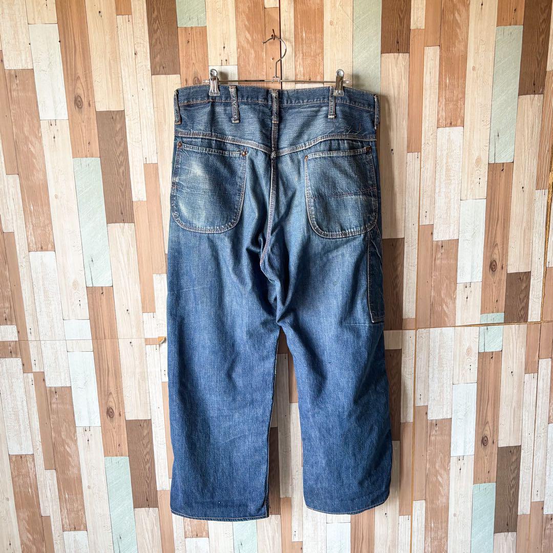 60s UNKNOWN ヴィンテージ ペインターパンツ W34 リベット付き