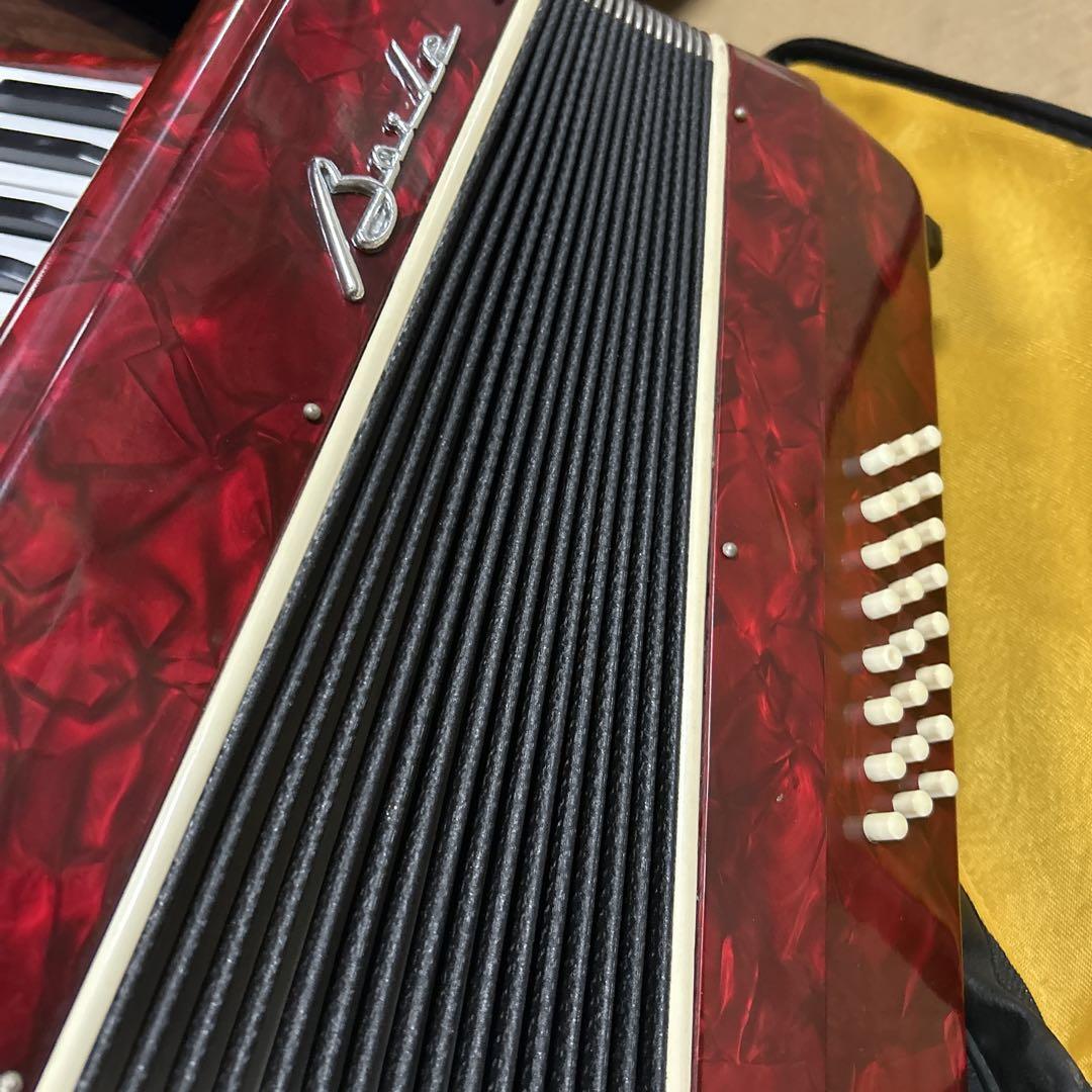 Bailie 赤 アコーディオン 37鍵 12ボタン アコーディオン