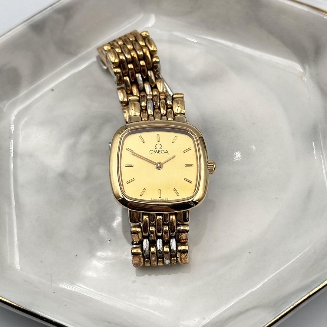 良品 OMEGA オメガ DeVille デビル スクエア ゴールド 232 時計
