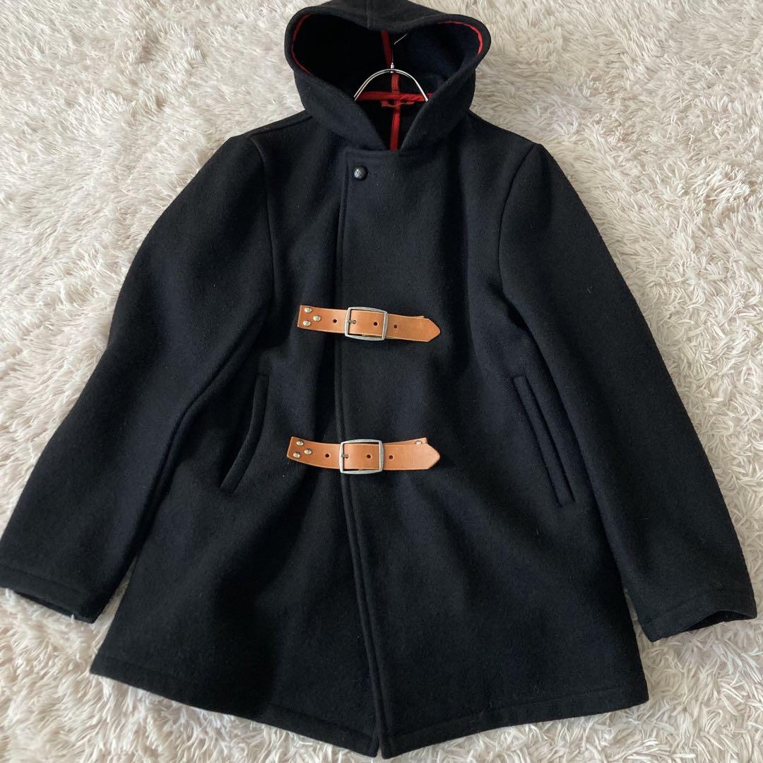 【sonsonsoon】SCHOTT　レザーベルト付き ダッフルコート