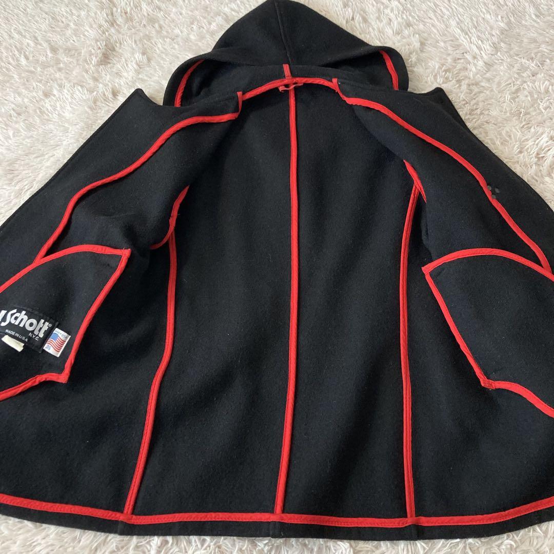 【sonsonsoon】SCHOTT　レザーベルト付き ダッフルコート