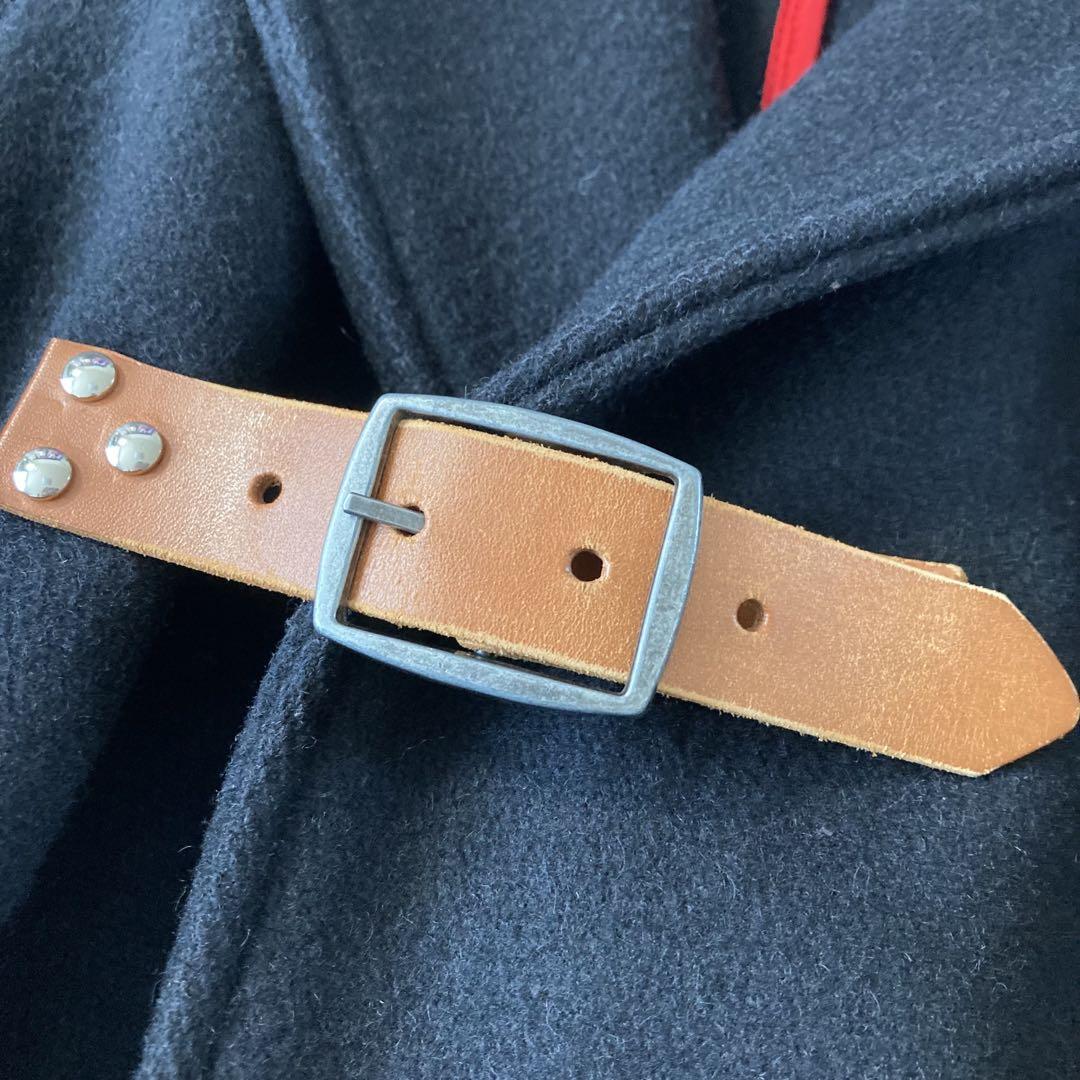 【sonsonsoon】SCHOTT　レザーベルト付き ダッフルコート