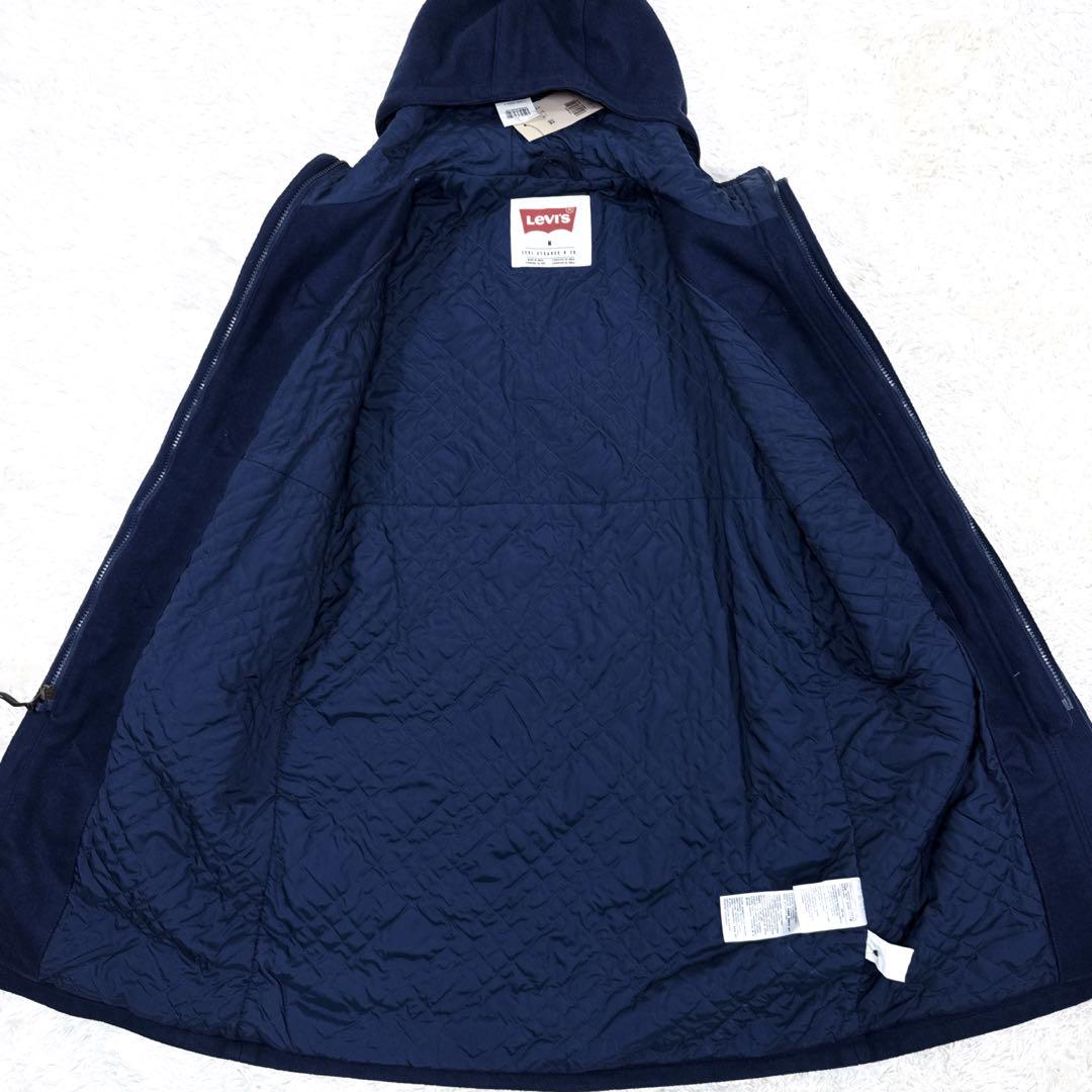 ✨極美品✨ リーバイス　【L】　中綿入り ダッフルコート　キルティング ネイビー