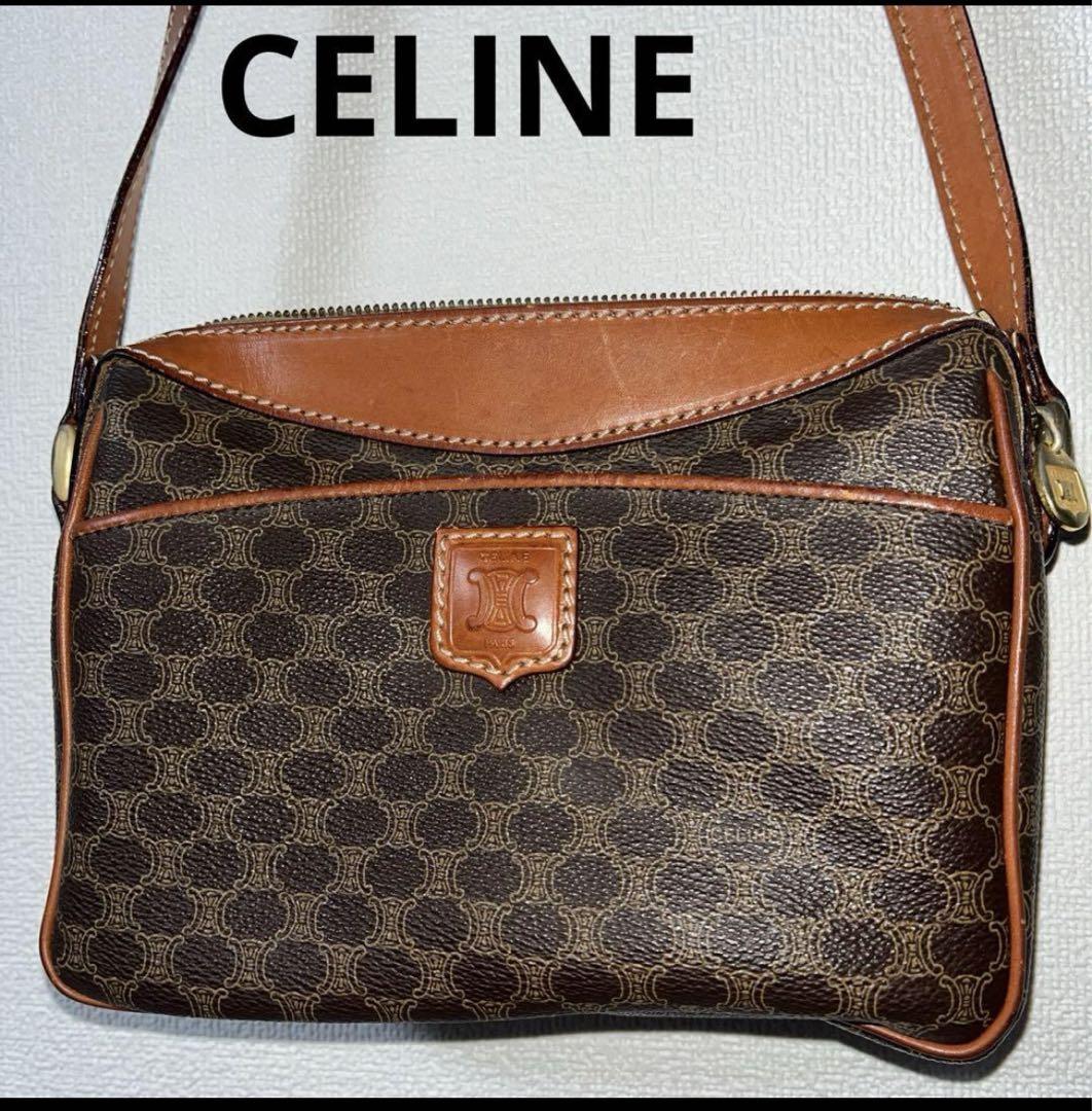 CELINE セリーヌ　ポシェット　バッグ　ロゴ　ショルダー　ボディバッグ